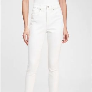 Gap true high rise skinny off white jeans
